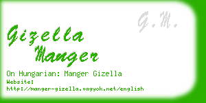 gizella manger business card